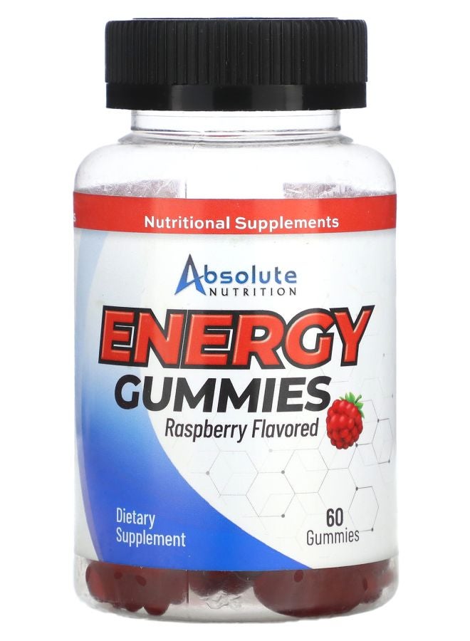 Absolute Nutrition Energy Gummies Raspberry  60 Gummies - Image 1