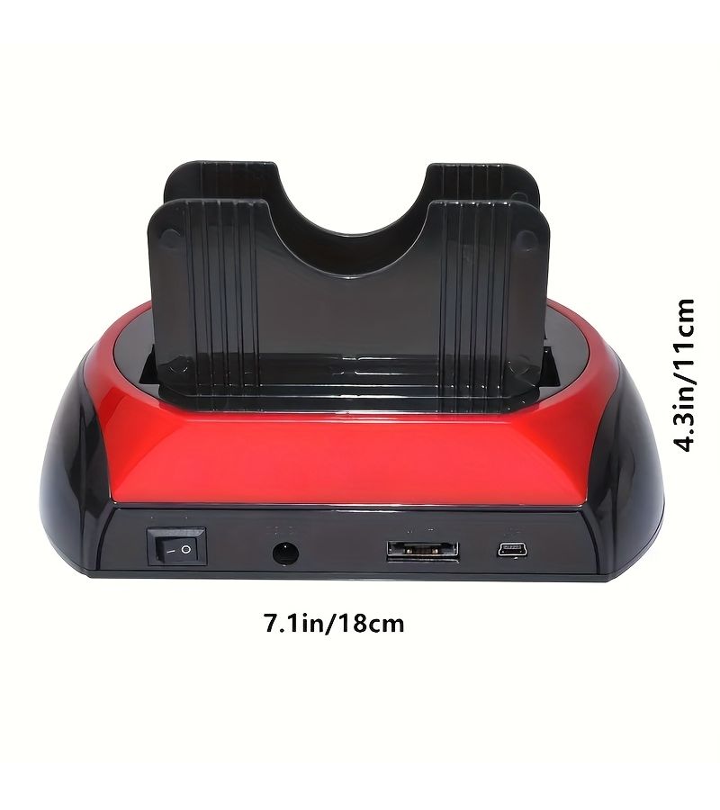 10 In 1 Dual Bay Hard Drive Station USB 5Gbps HDD Docking Station Adapter For 2.5 3.5 Inch HDD SSD TF Card Power Supply Not Included - Image 2
