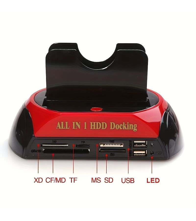 10 In 1 Dual Bay Hard Drive Station USB 5Gbps HDD Docking Station Adapter For 2.5 3.5 Inch HDD SSD TF Card Power Supply Not Included - Image 3