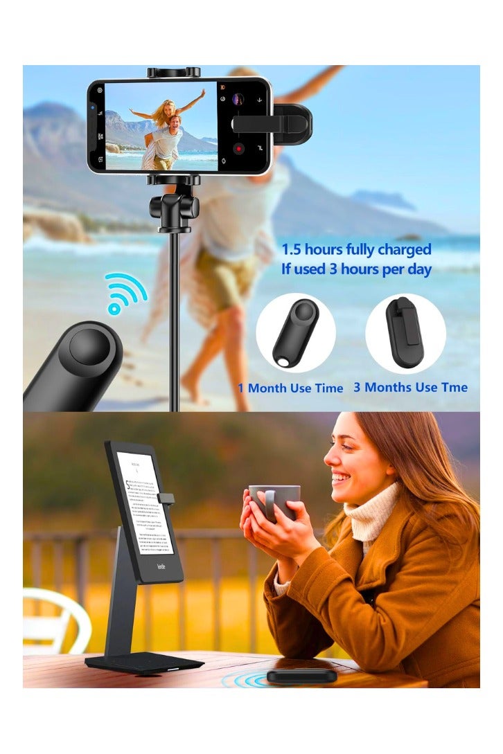 Chase Up Page Turner for Kindle Remote Control Page Turner Clicker for Kindle Paperwhite Oasis Kobo eReaders Reading Novels Kindle Accessories eBook Accessories with Storage Sleeves - Image 2