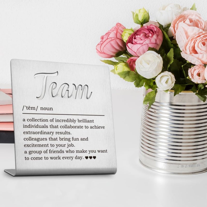 FOKCBOCM Team Gifts for Employees, Coworker gifts for Women funny, Thank You Present for Coworker Women, Funny Team Definition Sign, Teamwork Quotes Motivational Quotes for Decor Signs & Plaques-LSG13 - Image 5