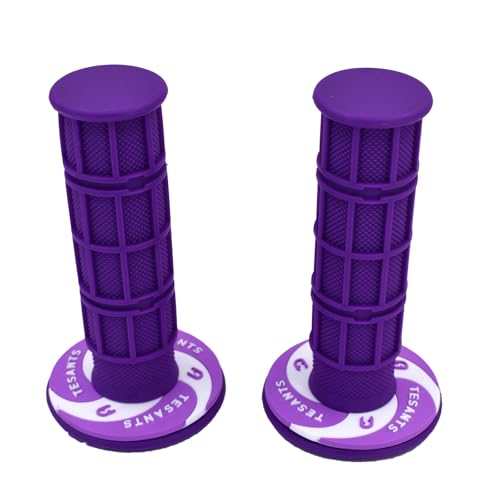 TESANTS 22mm 78 Handlebar Grip Soft Rubber Hand Grips Replacement for CRF50 XR50 KLX250 SSR125 Pit Bike CT100U CT200U Mini Bike TTR110 TTR125 Dirt Bikes Motorcycle Parts PurplePurple - Image 1