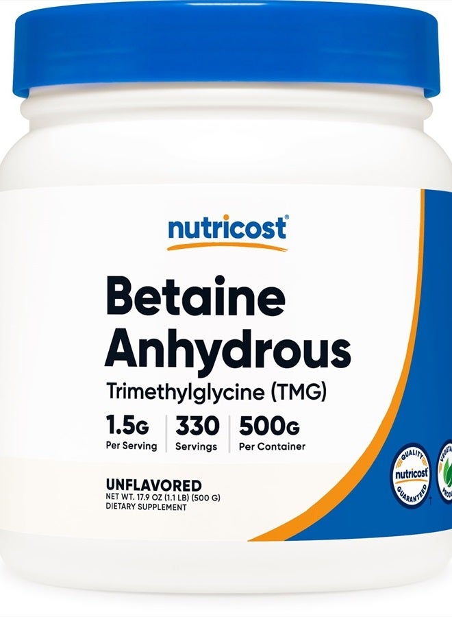 Nutricost مسحوق بيتاين ثلاثي ميثيل جليسين اللامائي (TMG) 500 جرام - Image 1