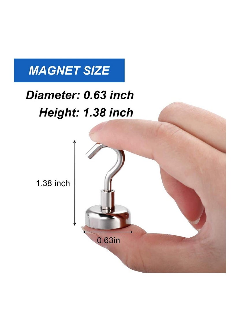Magnetic Hooks, 22Lbs Heavy Duty Hooks New Upgraded for Cruise, Grill, Towel, Indoor Hanging, Home, Kitchen, Workplace, Office and Garage, 6 Pack - Image 4