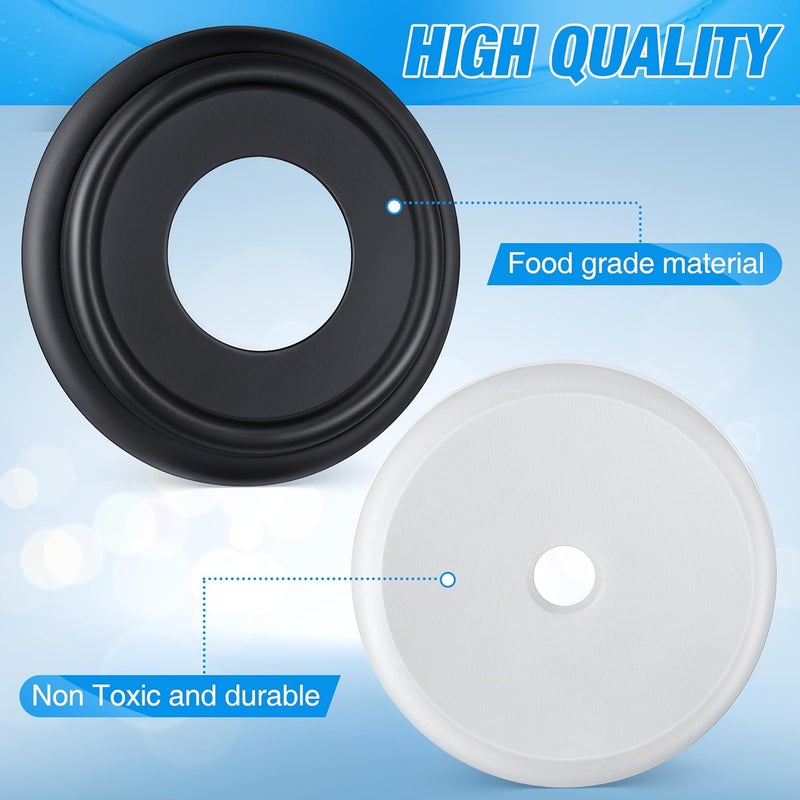 Dreyoo Metal Tub Spout Cover Ring, Bathtub Spout Trim Plate Ring with 1 Pcs Foam Gasket, 1-1/2 Inch ID and 3-5/8 Inch OD(Black) - Image 2