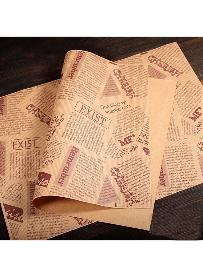 ZVEV 60 PCS Baking Wrapping Paper, Bread Sandwich Burger Fries Food Grade Oil Proof Paper Grease Greaseproof Wrappers Wrapping Baking Tools Gift Tissue ï¼38*28cmï¼ - Image 5