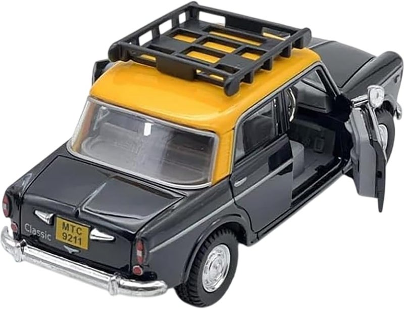 Magicwand Die-Cast 1:36 Scale【Fiat Kaali Peeli】 Classic with Openable Doors & Pull Back Action【Pack of 1】 - Image 3
