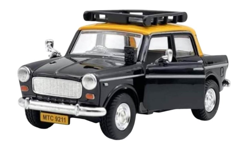 Magicwand Die-Cast 1:36 Scale【Fiat Kaali Peeli】 Classic with Openable Doors & Pull Back Action【Pack of 1】 - Image 4