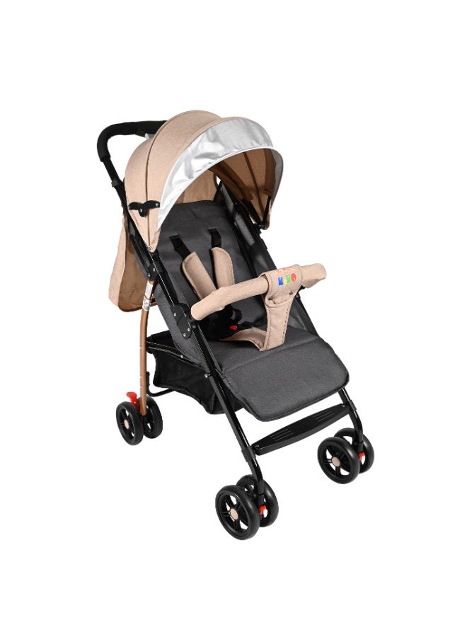 Kiko Comfortable Stroller 6 Wheels (0+) - Beige - Image 1