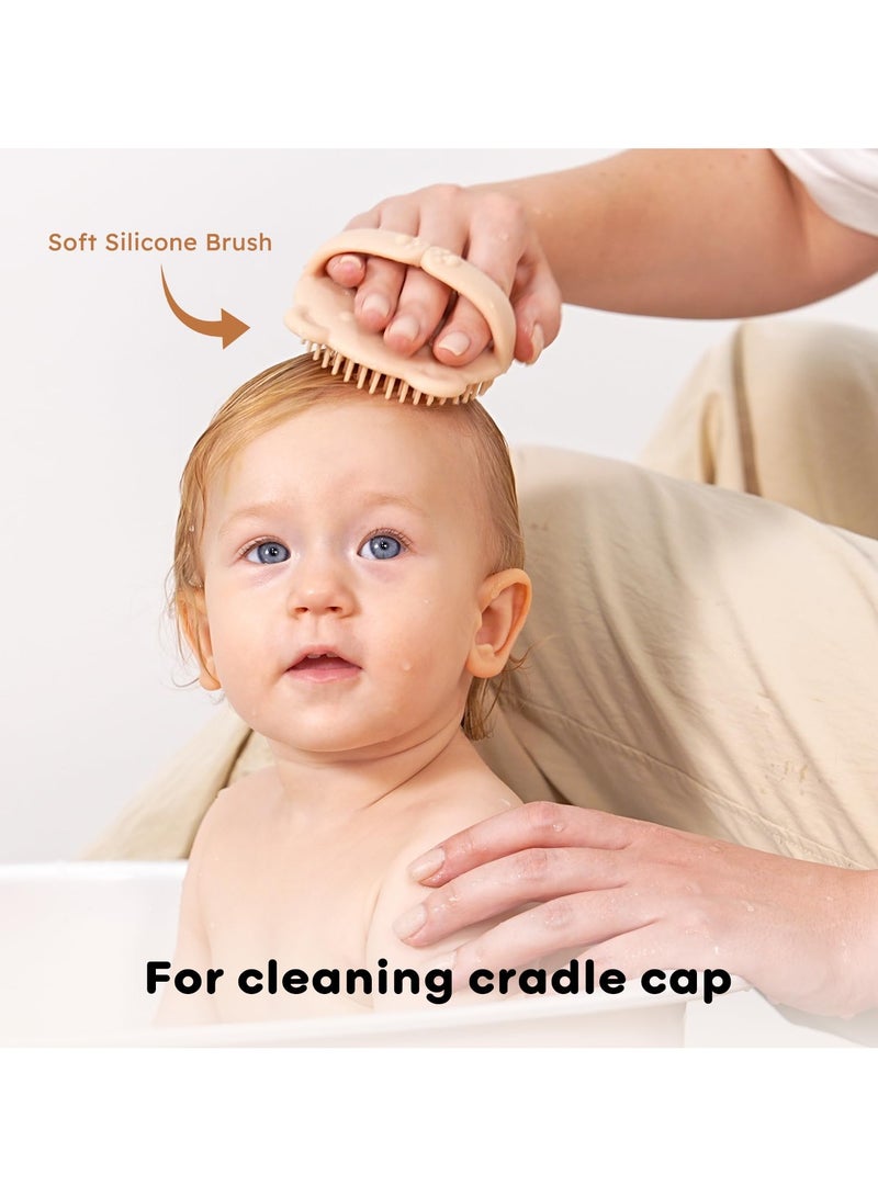 Dominy 4 Piece Baby Brush and Comb Set, Wooden Baby Brush with Natural Ultra Soft Goat Hair, Baby Hair Brush for Newborn, Baby Brush Set for Boy Girl - Image 2