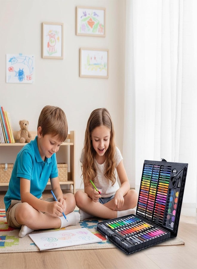 KARP Children Deluxe Art Drawing Set for Kids Case Art and Craft Supplies Drawing and Painting Set Great Gift (150Pcs -Black) - Image 4