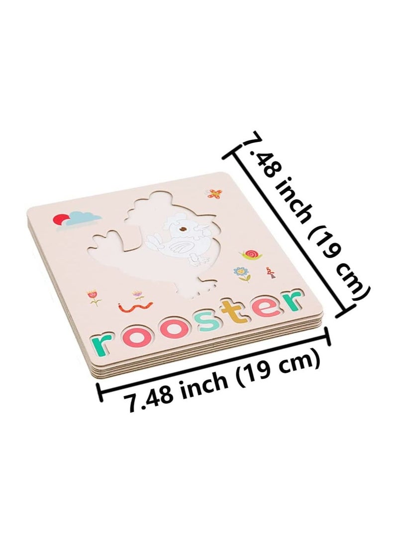 هايلاند الحروف الأبجدية الحيوانية لعبة اللغز لعبة التعلم المبكر - Image 5