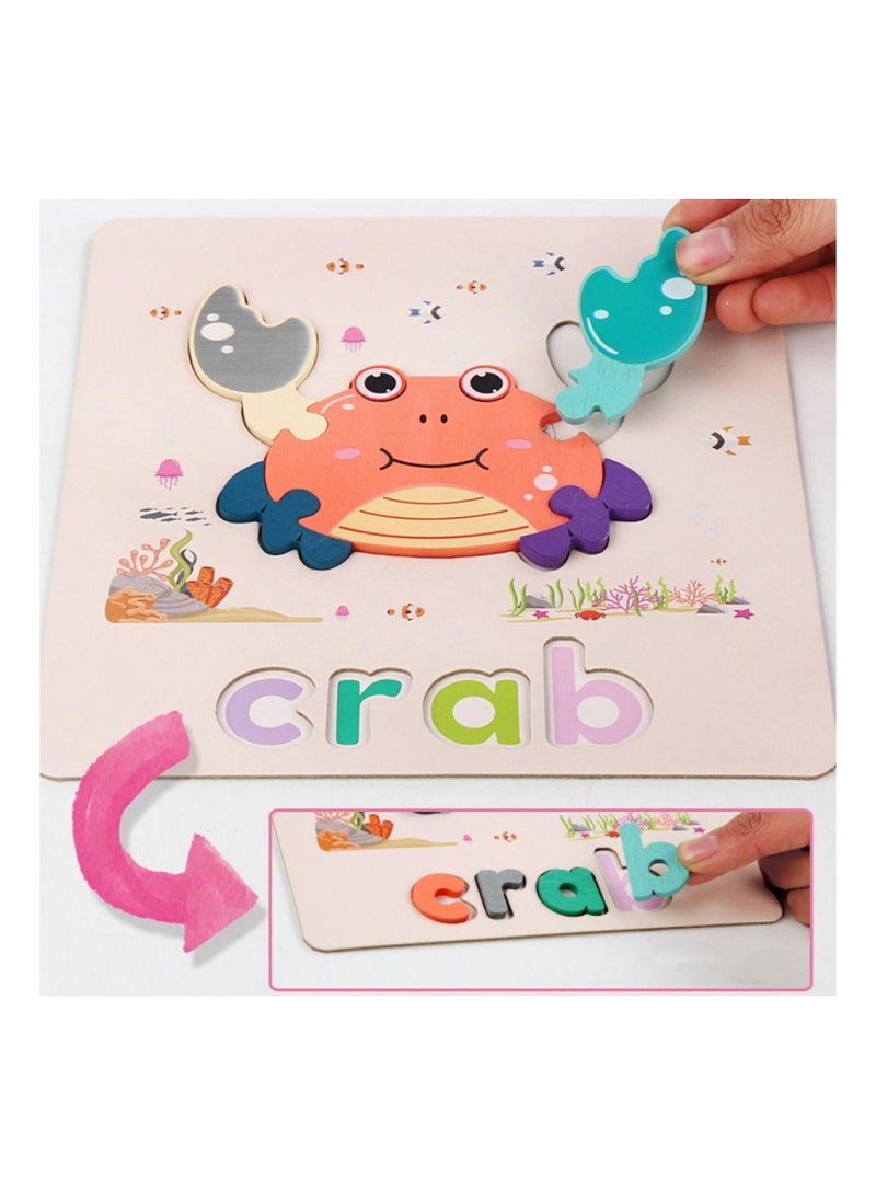 هايلاند الحروف الأبجدية الحيوانية لعبة اللغز لعبة التعلم المبكر - Image 3