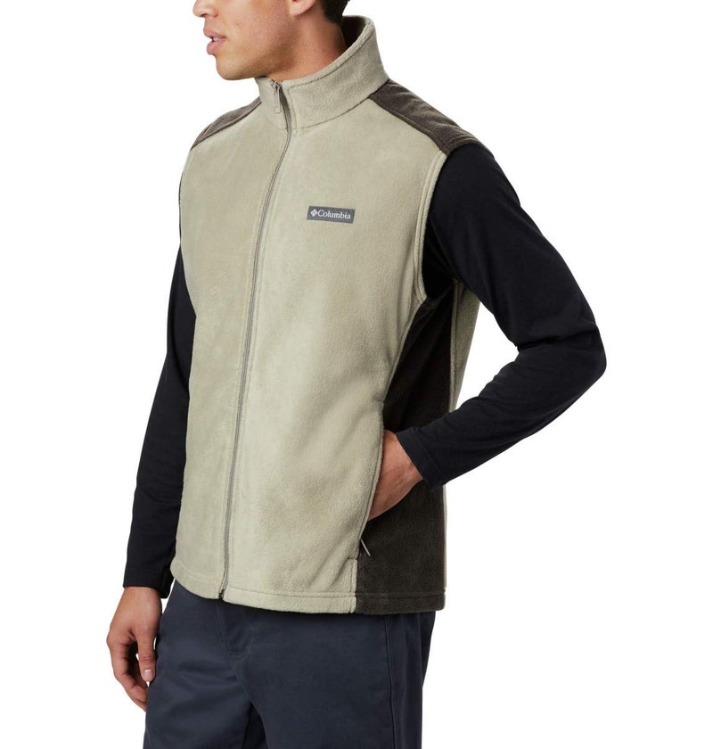 Columbia Mens Steens Mountain Fleece Vest, Tusk/Buffalo, 2X Tall - Image 3