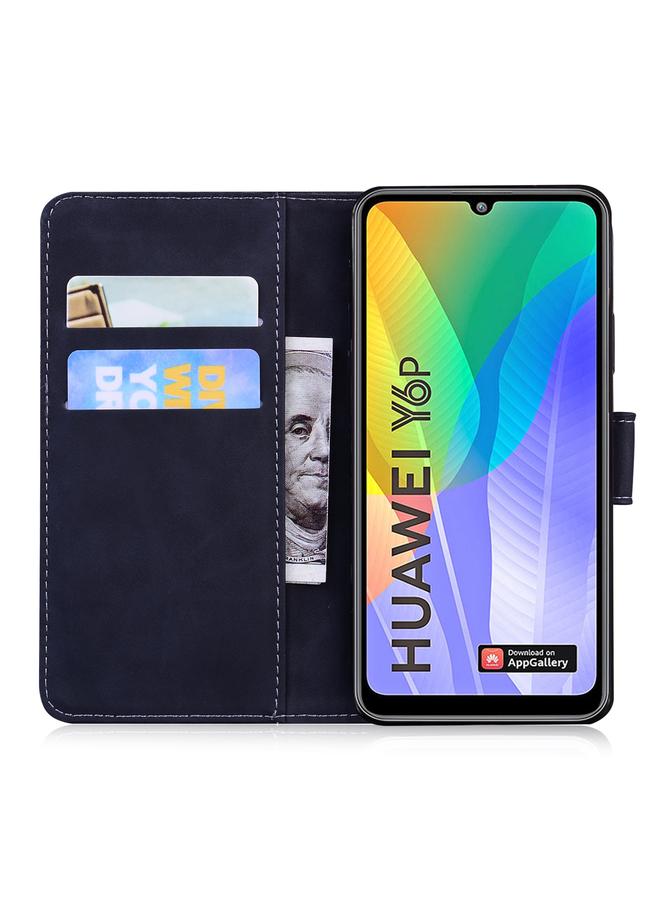 The Bros Phone Case For Huawei Y6p Skin Feel Pure Color Flip Leather Phone Phone Case - Image 4