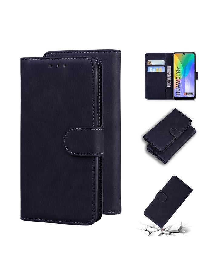 The Bros Phone Case For Huawei Y6p Skin Feel Pure Color Flip Leather Phone Phone Case - Image 1