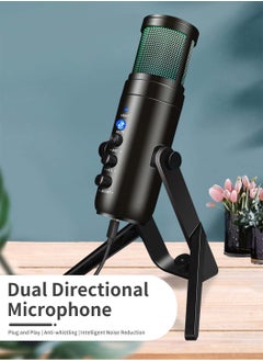 LEOKOR Gaming PC Microphone,USB Streaming Microphone for Podcast Game Chat,Computer Condenser Desktop Mic with RGB,Mute Button,Noise Cancellation Function  - Image 4