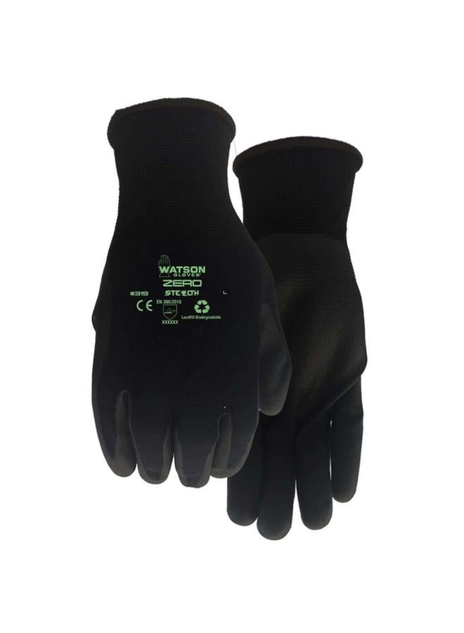 Watson Stealth Zero Nylon/Nitrile Work Gloves for Men Black Large 6067162