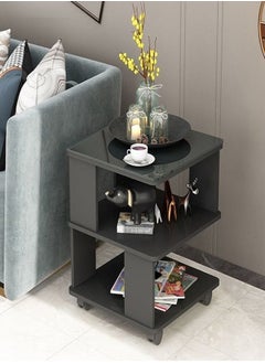 C&C Home Modern Multipurpose Unique Design Simple Nightstand Durable Side Table Living Room Bedside Cabinet 40x40x50 cm  - Image 1