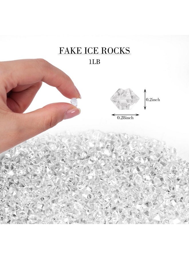 DomeStar DomeStar 5,000PCS Clear Fake Ice Rocks, 1LB Fake Crushed Ice Gems Acrylic Ice Rocks for Vase Fillers DIY Craft Wedding  - Image 2