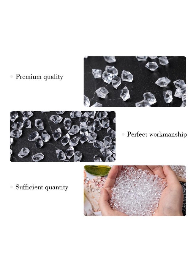 DomeStar DomeStar 5,000PCS Clear Fake Ice Rocks, 1LB Fake Crushed Ice Gems Acrylic Ice Rocks for Vase Fillers DIY Craft Wedding  - Image 3