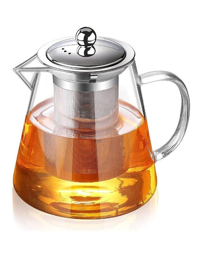 Generic Glass Teapot with Infuser Tea Pot 32oz 43oz Tea Kettle Stovetop Safe Blooming and Loose Leaf Tea Maker Set 32oz 950ml Best Price UAE Dubai Abu Dhabi