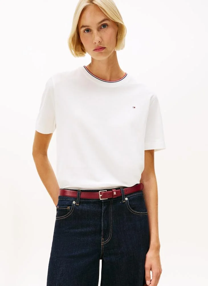 تومي هيلفيغر Logo Crew Neck T-Shirt