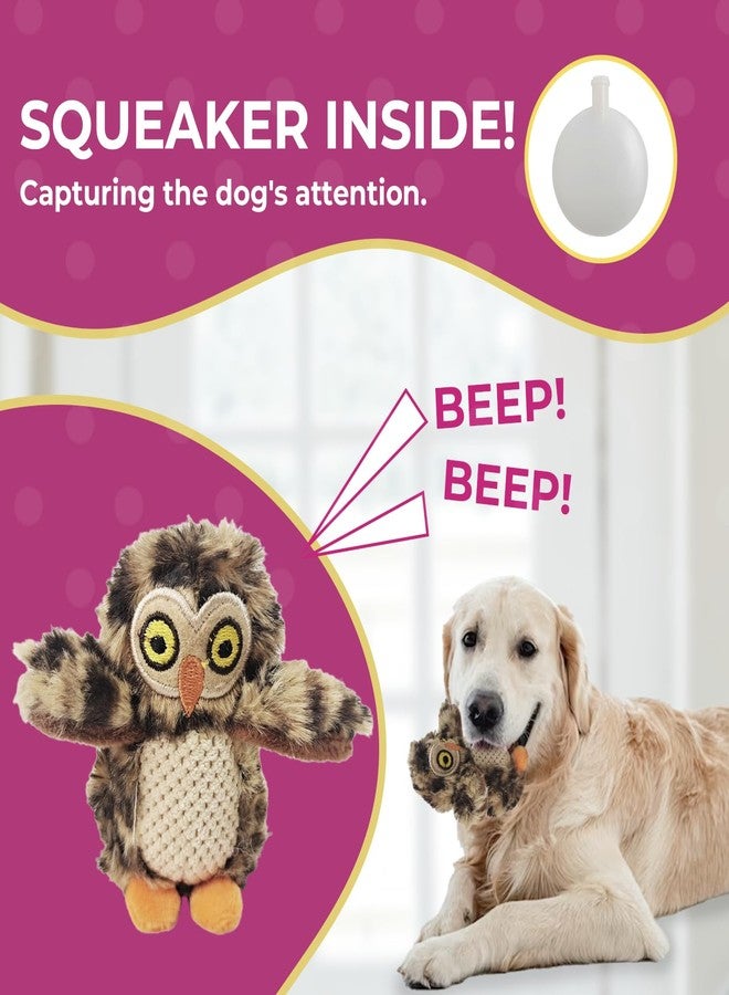 Glow Pups Dog Puzzle Toy Tree with Hide and Seek Squeaky Owl Plush Toys, Interactive Fun for Small and Medium Dogs, Promotes Mental Stimulation, Large Green Forest Animal - Image 4