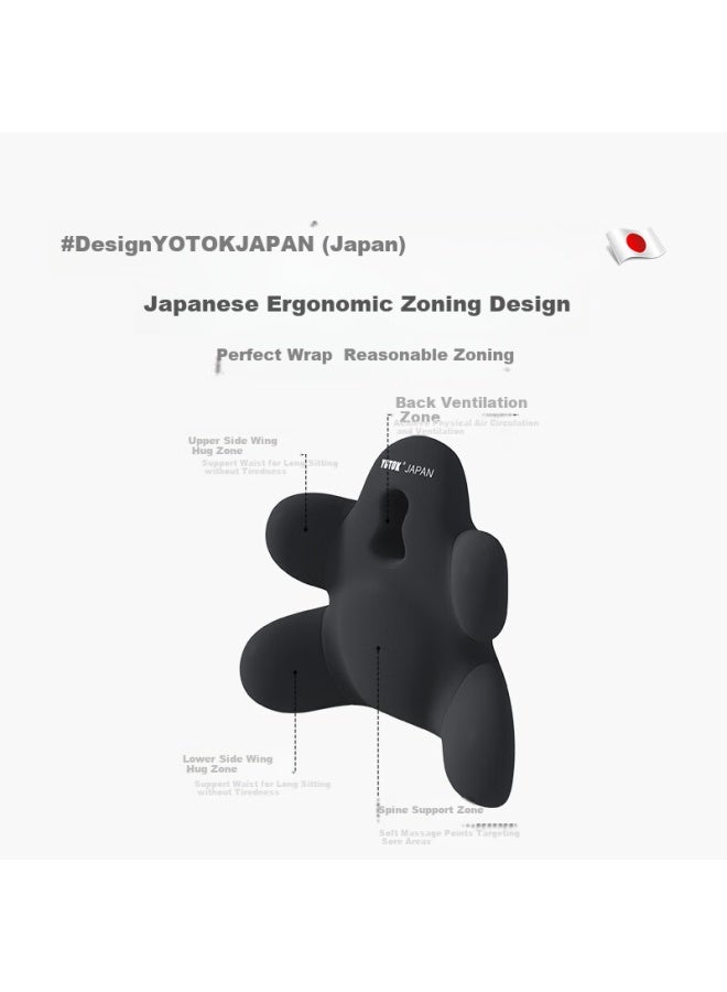 Youtengyouju Yotok (japan) Genuine Office Lumbar Support Cushion, Back Support For Work, Long-sitting Aid, Backrest - Image 1