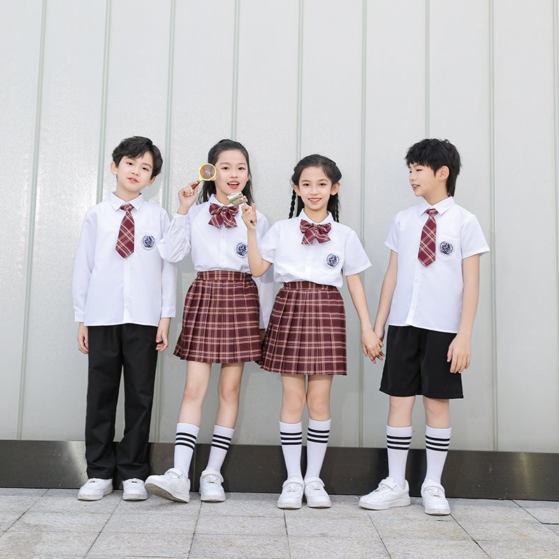 Primary School Students' Red Song Chorus Performance Uniforms, College-Style Kidsren'S Poetry Recitation Class Uniforms, Spring Sports Meeting Uniforms, Suits - Image 5