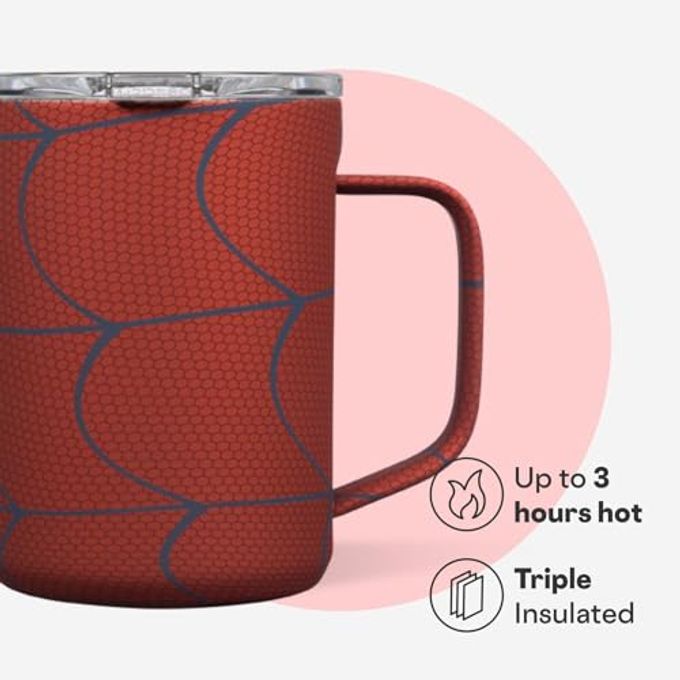 CORKCICLE Classic Coffee Mug Triple Insulated Stainless Steel For Travel Shatter-Proof Lid Keeps Drink Hot Over 3 Hours Holiday Mug Gift Great For Gifting Warmth 16 Oz Spider-Man - Image 3