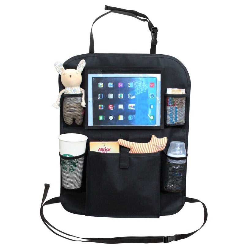 AutoMuko Car Organizer iPad and Tablet Holder with Car Seat Organizer Touch Screen Pocket for Android iOS Tablets up to 95 With Oneyear Limited Warranty