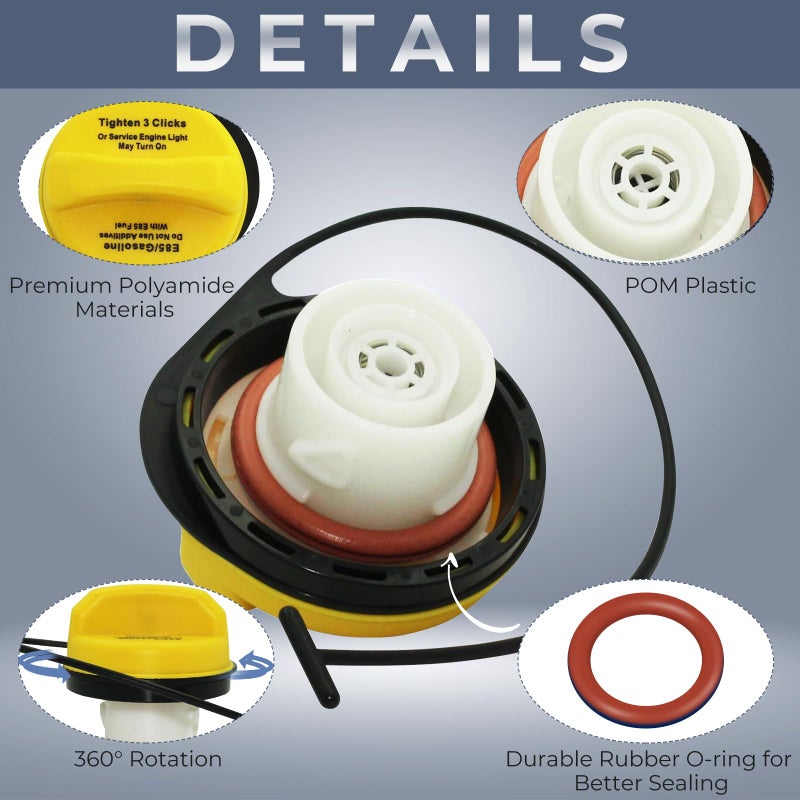 Manymiba E85 Gas Cap Fuel Cap For Chevrolet Gmc Cadillac  2007-2008 Silverado/Sierra 1500(Not Included Classic&Hd)  2007-2011 Tahoe/Avalanche/Yukon 1500/Suburban 1500  2009-2011 Escalade Esv Ext  Gt295 - Image 3