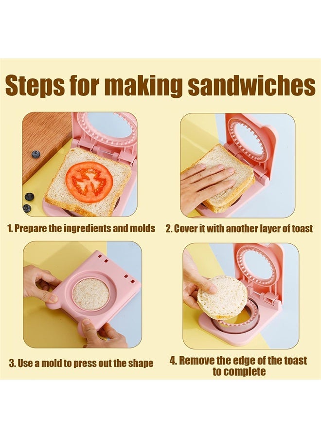 HOMESTAR 2PCS Sandwich Cutter and Sealer for Kids, DIY Pocket Sandwiches, Great for Breakfast, Sandwich Maker - Image 5