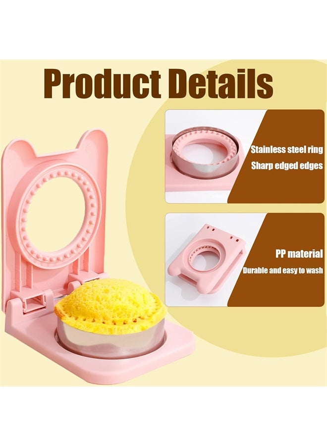 HOMESTAR 2PCS Sandwich Cutter and Sealer for Kids, DIY Pocket Sandwiches, Great for Breakfast, Sandwich Maker - Image 4