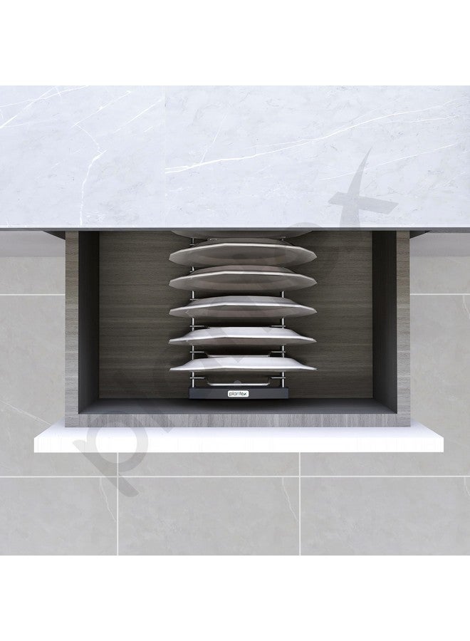 Plantex Stainless Steel Plate Stand/Dish Stand Kitchen/Plate Rack for Kitchen/Thali Organiser/Kitchen Plate Stand/Plate Rack/Plate Organiser (Chrome) - Image 5