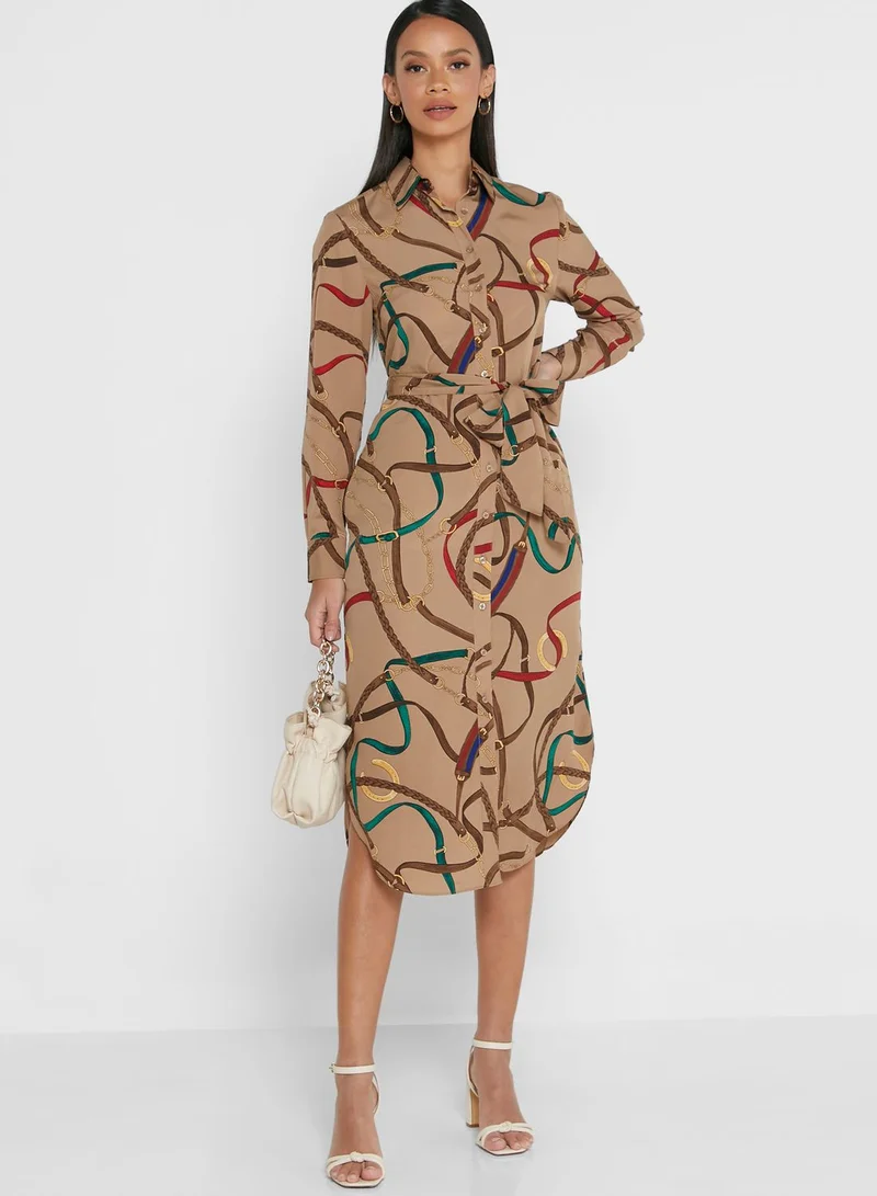 Lauren Ralph Lauren Shadny Printed Shirt Dress