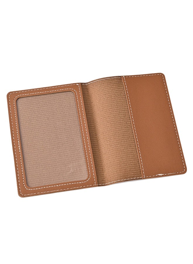 PU Leather Passport Holder with Foil-Stamped Design and Luggage Tag Set - Image 3