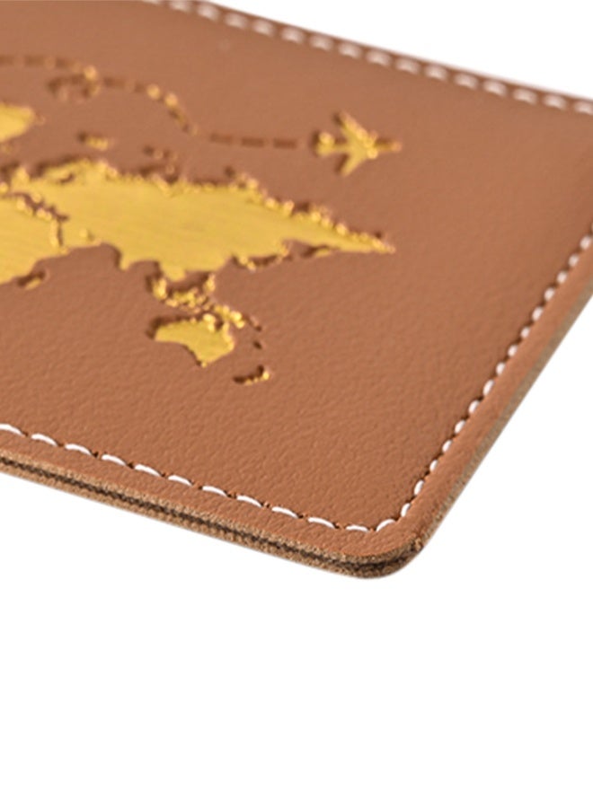 PU Leather Passport Holder with Foil-Stamped Design and Luggage Tag Set - Image 4