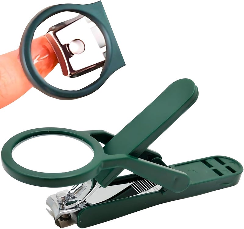 SANTALON Magnifying Nail Cutter with 3X Zoom Lens  Precision Stainless Steel Nail Clipper for Enhanced Visibility Of Eyes  Ideal for Fingernails  Toenails  Professional Nail Care Tool for Seniors  Adults - Image 1