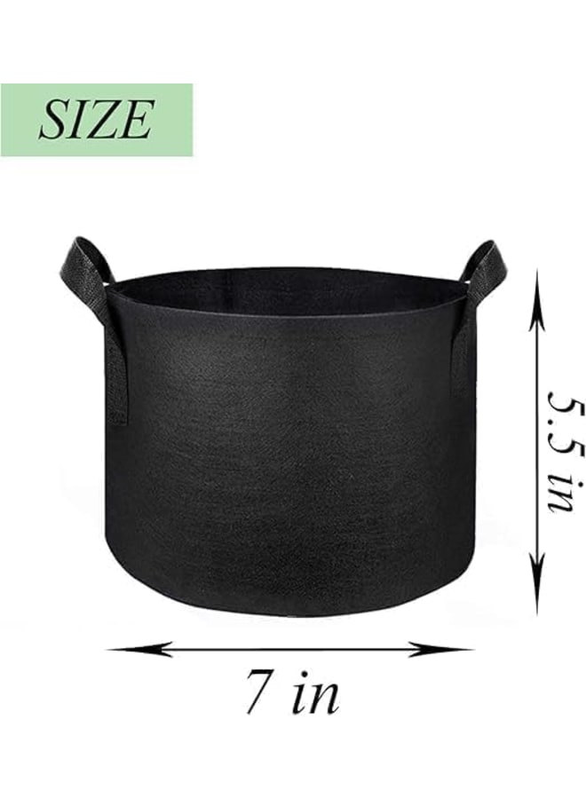 Meridian 1 Gallon Fabric Grow Bags - 10 Pack, Aeration Pots for Growing Plants, Flowers, and Vegetables in the Garden and Patio. - Image 2