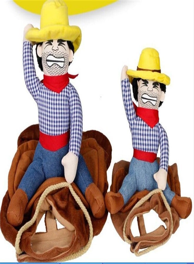 Mikayoo Cowboy Rider Dog Costume Waving Hat - Funny Dog Halloween Costumes with Doll and Hat, Adjustable Knight Style Costume for Labs, German Shepherds, and Golden Retrievers, and More (S) - Image 5