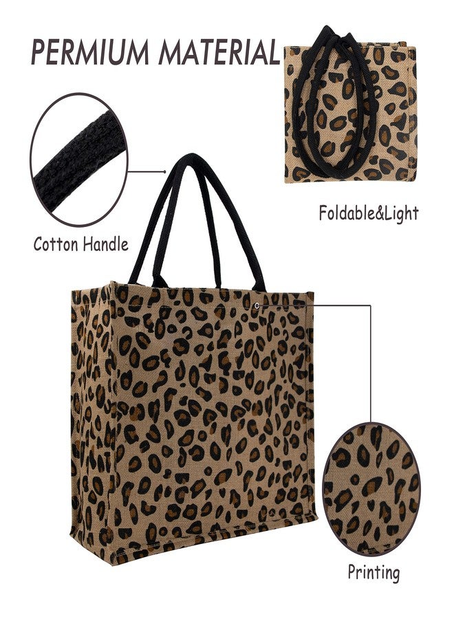 Hibala Woven Large Beach Bag Straw Beach Tote Handmade Weaving Shoulder Tassel Bag Handbag (Leopard) - Image 5