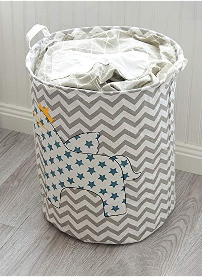 Generic Laundry Storage Basket 40 x 50cm Large Foldable Toys Clothing Organizer(Multicolour)  - Image 3