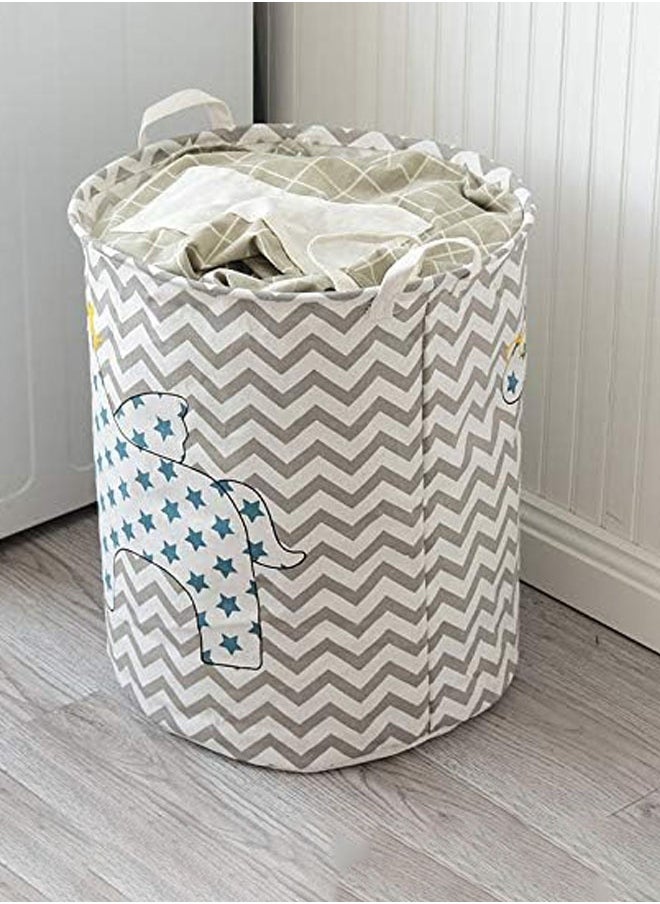 Generic Laundry Storage Basket 40 x 50cm Large Foldable Toys Clothing Organizer(Multicolour)  - Image 5