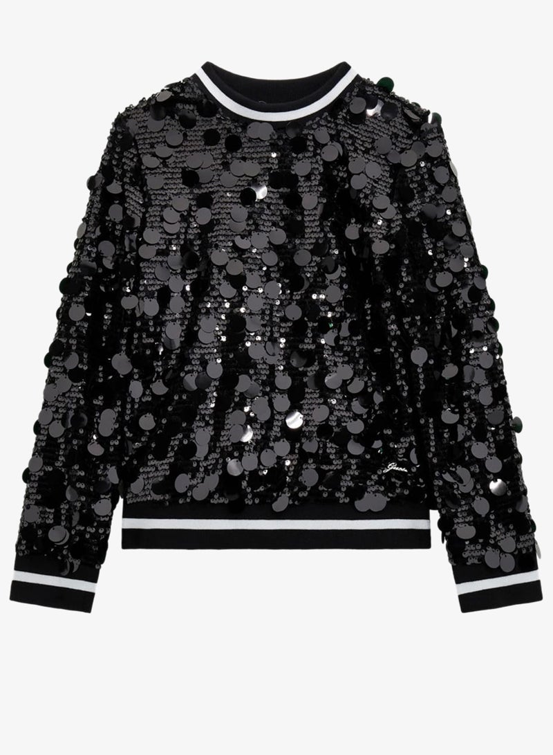 GUESS Kids Graphic Crew Neck Sweatshirt - Image 1