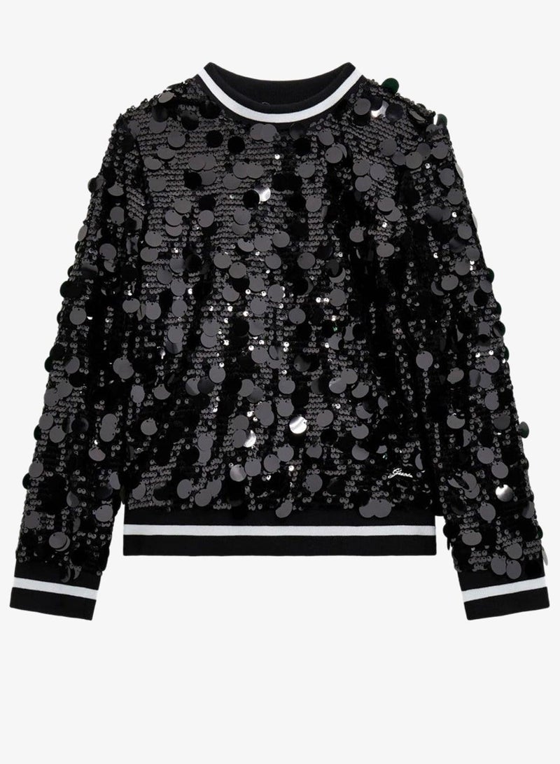GUESS Kids Graphic Crew Neck Sweatshirt - Image 2