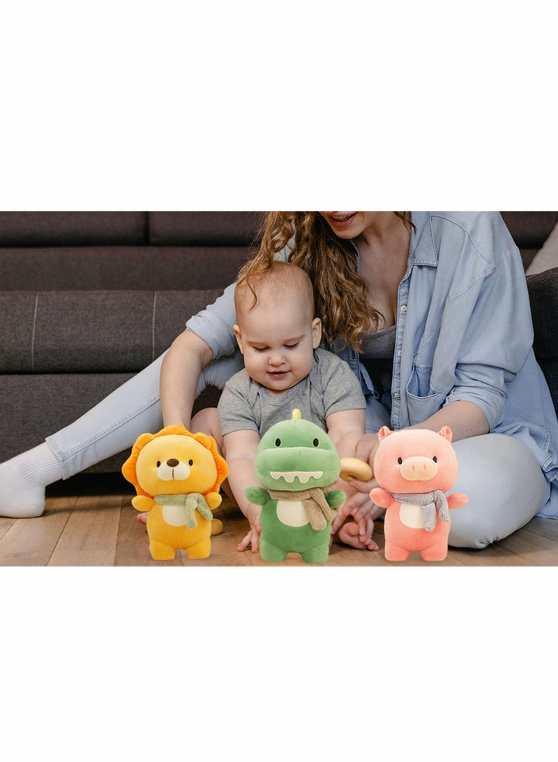 lovely Lion Stuffed Animal Plush Toys 11.8 inches Soft Hugging Pillow Animal Plushies Toy Birthday Gifts for Kids Thanksgiving Gift Home Decorations Party Favors - Image 3