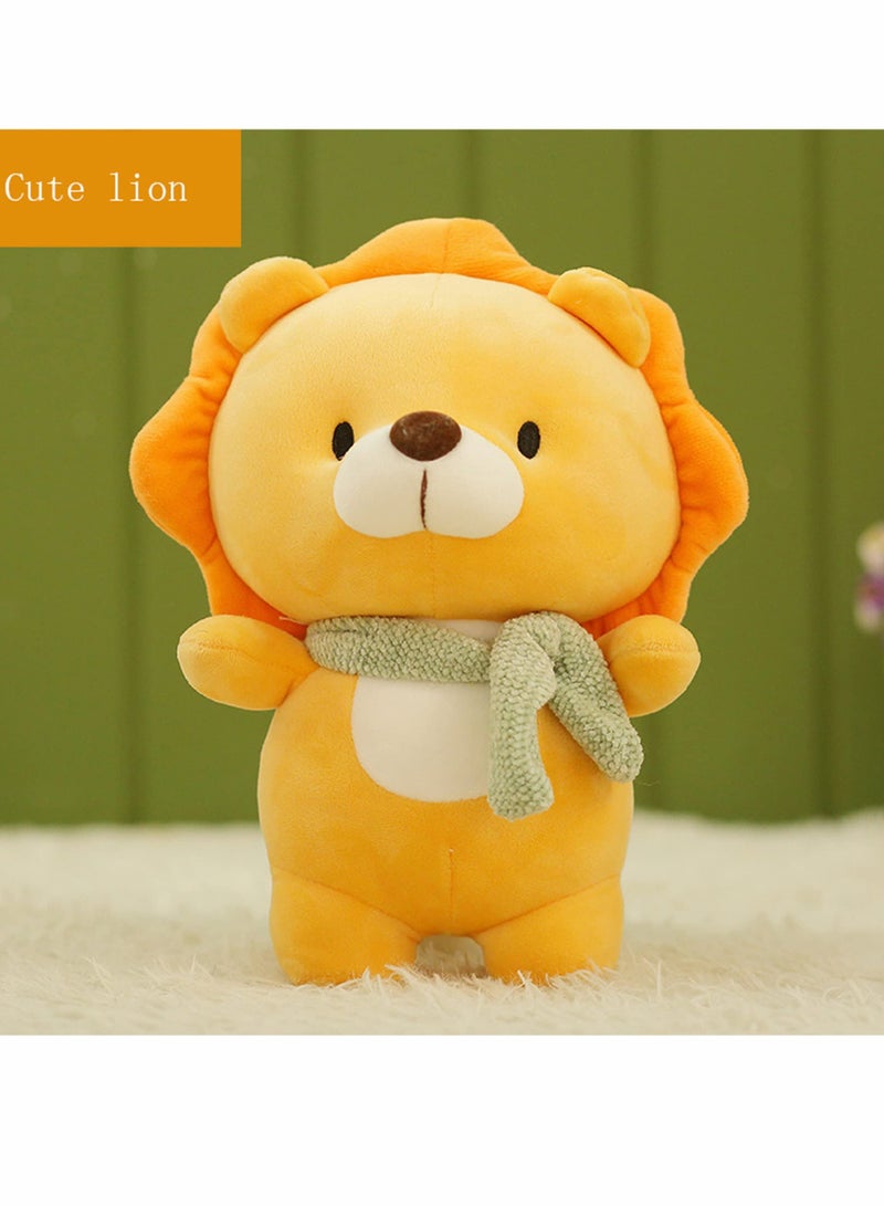 lovely Lion Stuffed Animal Plush Toys 11.8 inches Soft Hugging Pillow Animal Plushies Toy Birthday Gifts for Kids Thanksgiving Gift Home Decorations Party Favors - Image 2