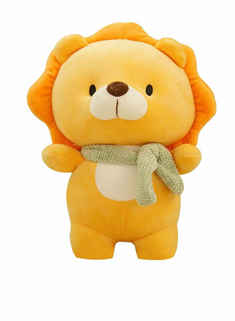 lovely Lion Stuffed Animal Plush Toys 11.8 inches Soft Hugging Pillow Animal Plushies Toy Birthday Gifts for Kids Thanksgiving Gift Home Decorations Party Favors - Image 1